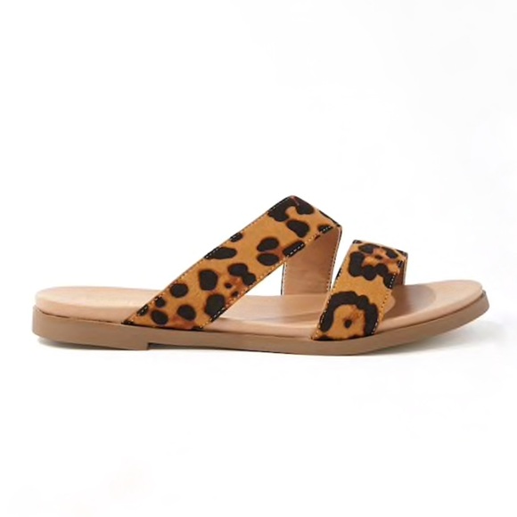 Double Band Leopard Print Sandals - Picture 5 of 8